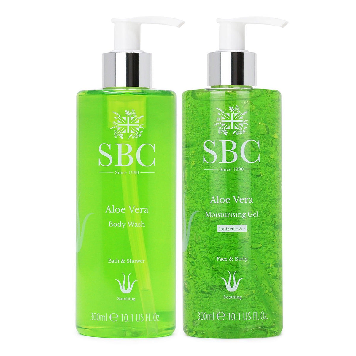 Aloe Vera Body Wash & Moisturising Gel Duo – Save 20%* - SBC SKINCARE