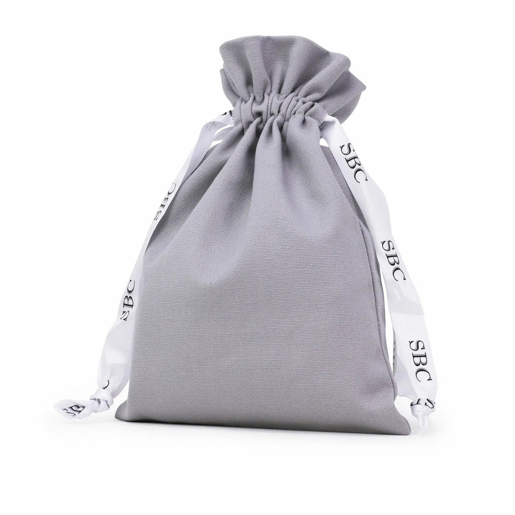 SBC Grey Drawstring Pouch Toiletry Bag SBC SKINCARE