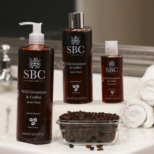 Wild Geranium & Coffee Body Wash - SBC SKINCARE